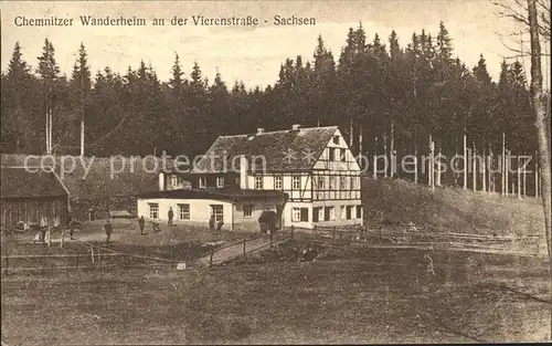 Neudorf Erzgebirge Chemnitzer Wanderheim an der Vierenstrasse Kat. Oberwiesenthal