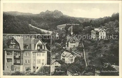Rathen Saechsische Schweiz Villa Martha Kurort Elbsandsteingebirge Kat. Rathen Sachsen
