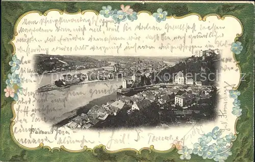 Passau Panorama Dreifluessestadt Kat. Passau