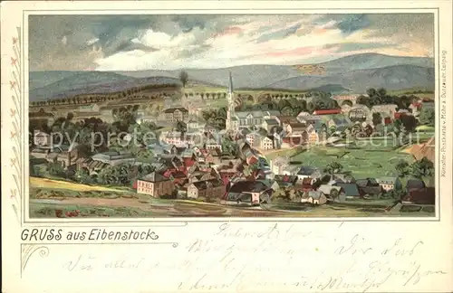 Eibenstock Gesamtansicht Kuenstlerkarte Reichspost Kat. Eibenstock