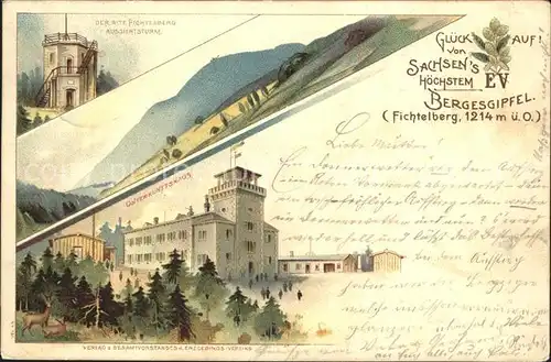 Oberwiesenthal Erzgebirge Fichtelberg Unterkunftshaus Aussichtsturm Kat. Oberwiesenthal