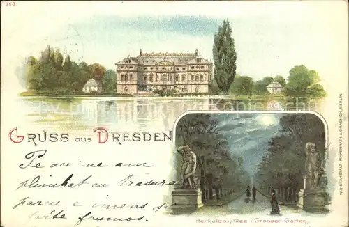 Dresden Herkules Allee Grosser Garten  Kat. Dresden Elbe
