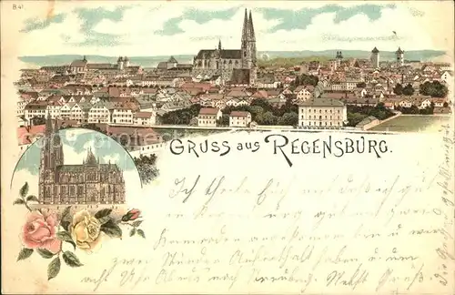 Regensburg Dom Stadtansicht Kat. Regensburg