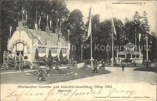 Zittau Bindehalle Oberlausitzer Gewerbe  und Industrie  Ausstellung 1902 Kat. Zittau