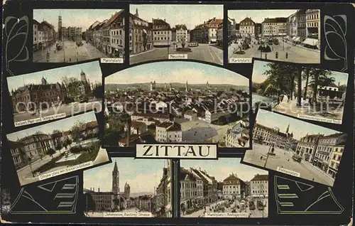 Zittau Rathausplatz Marktplatzt Amtsgericht Neustadt Kat. Zittau