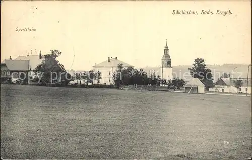 Schellerhau Sportheim und Kirche Kat. Altenberg