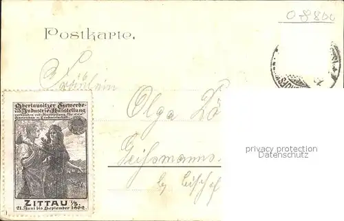 Zittau Oberlausitzer Gewerbe  und Industrie Ausstellung 1902 Alpenpanorama Kat. Zittau