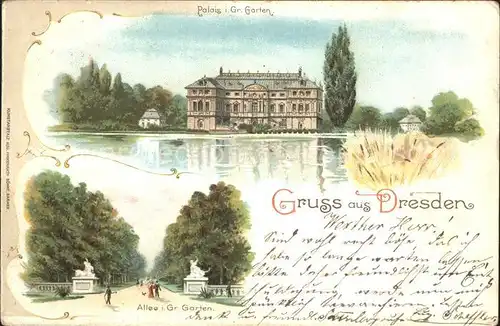 Dresden Palais im Grossen Garten  Kat. Dresden Elbe