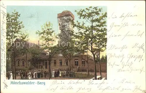 Moenchswalder Berg Gaststaette mit Turm Kat. Bautzen