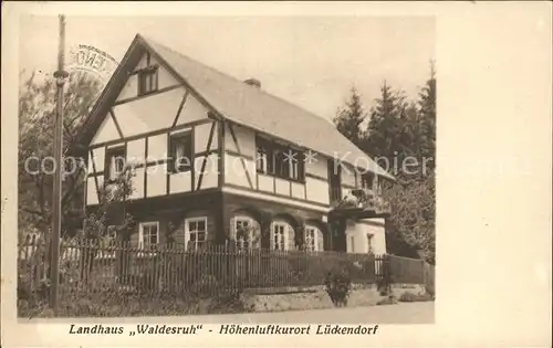Lueckendorf Landhaus Waldesruh Kat. Kurort Oybin