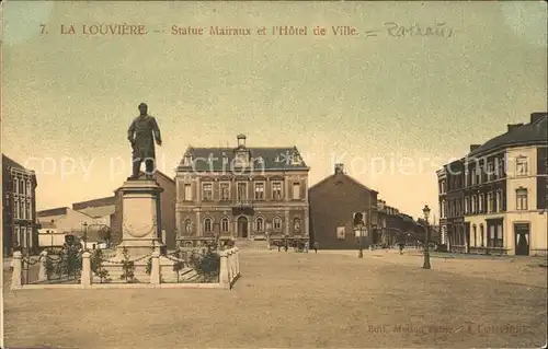La Louviere-Lauragais Statue Mairaux et l'Hotel de Ville / La Louviere-Lauragais /Arrond. de Carcassonne