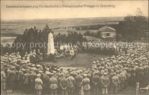 Chambley-Bussieres Denkmaleinweihung fuer deutsche und franzoesische Soldaten / Chambley-Bussieres /Arrond. de Briey