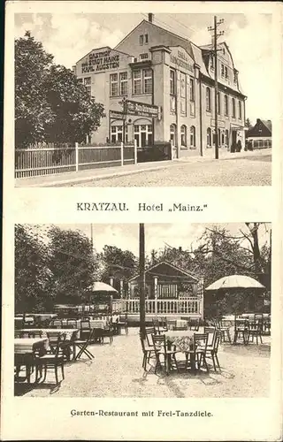 Kratzau Tschechien Hotel Mainz Garten Restaurant mit Frei Tanzdiele / Chrastava /