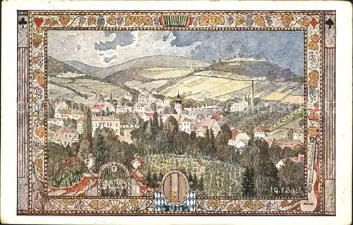 Wien Panorama Festpostkarte 1928 / Wien /Wien