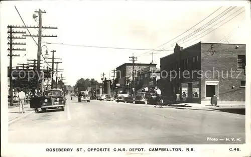 Campbellton New Brunswick Reseberry Street Opposite CNR Depot / Campbellton /