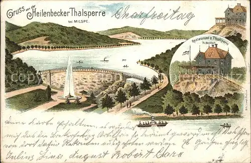 Milspe Heilenbecker Thalsperre Restaurant  / Ennepetal /Ennepe-Ruhr-Kreis LKR