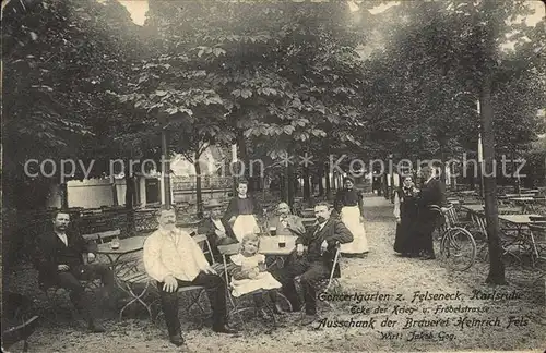 Karlsruhe Baden Concertgarten zum Felseneck / Karlsruhe /Karlsruhe LKR