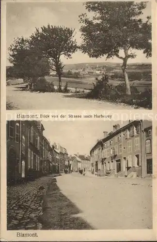 Blamont Meurthe-et-Moselle Blick von der Strasse nach Harbouey Strassenpartie / Blamont /Arrond. de Luneville