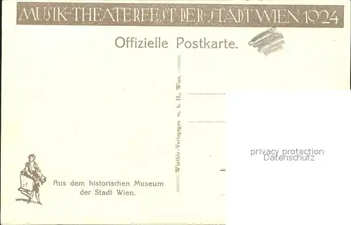 Wien Musik- Theaterfest 1924 / Wien /Wien