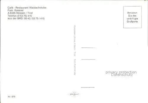 Koessen Tirol Gasthof Waidachstube / Koessen /Tiroler Unterland