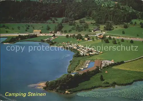 Steinen SZ Fliegeraufnahme Camping Buchenhof / Steinen /Bz. Schwyz
