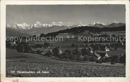 Niedermuhlern Blick auf die Alpen / Niedermuhlern /Bz. Seftigen