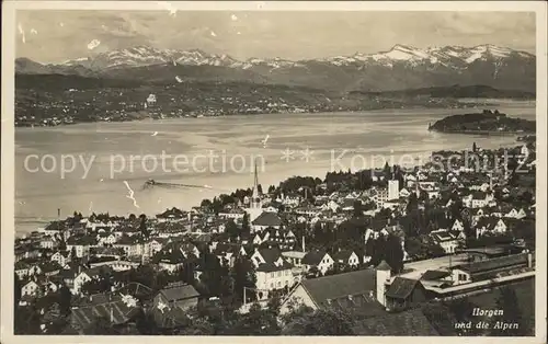 Horgen ZH Blick auf die Alpen / Horgen /Bz. Horgen