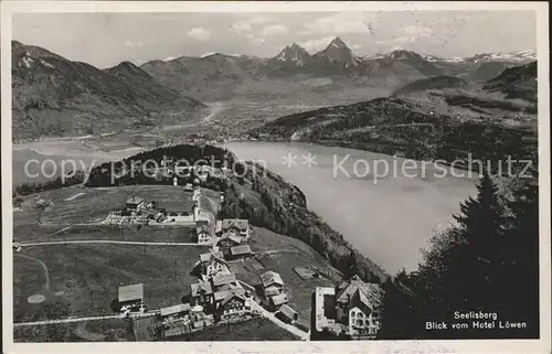 Seelisberg UR Blick vom Hotel Loewen / Seelisberg /Bz. Uri