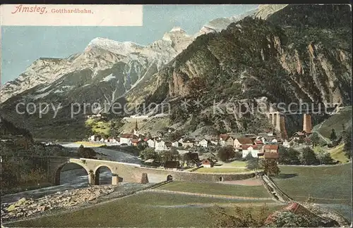 Amsteg Gotthardbahn Bruecke / Amsteg /Bz. Uri