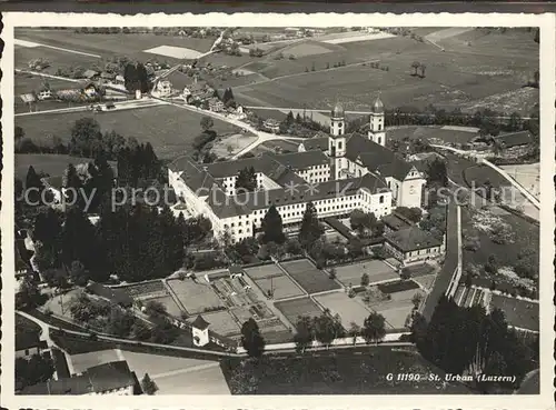 St Urban Willisau Kloster Fliegeraufnahme / St Urban /Bz. Willisau