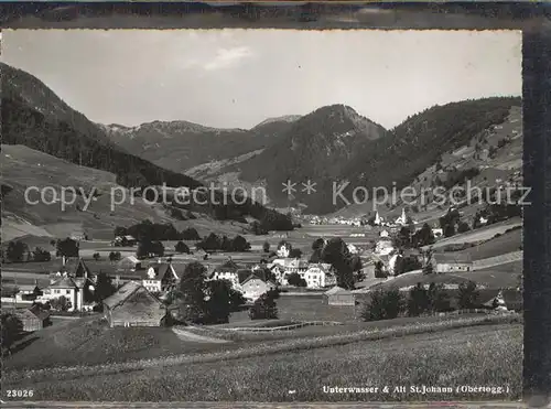 Unterwasser Toggenburg mit Alt St Johann / Unterwasser /Bz. Toggenburg