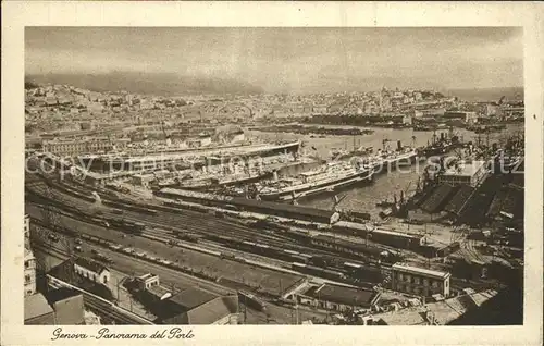 Genova Genua Liguria Panorama del Porto / Genova /