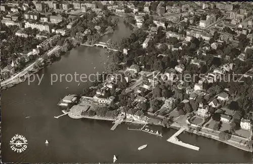 Hamburg Aussenalster Schoene Aussicht Fliegeraufnahme / Hamburg /Hamburg Stadtkreis