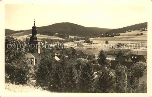 Geising Erzgebirge Teilansicht mit Kirche / Geising Osterzgebirge /Saechsische Schweiz-Osterzgebirge LKR