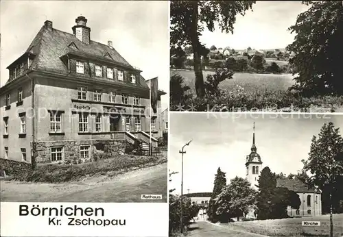 Boernichen Erzgebirge Rathaus Kirche  / Boernichen Erzgebirge /Erzgebirgskreis LKR
