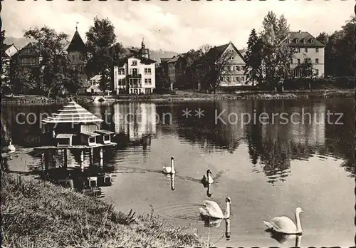 Bad Salzungen Schwanenhaus am Burgsee / Bad Salzungen /Wartburgkreis LKR