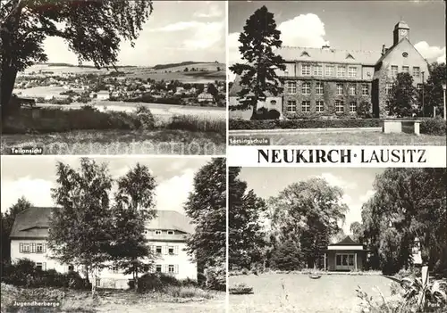 Neukirch Lausitz Teilansicht Jugendherberge Park Lessingschule / Neukirch Lausitz /Bautzen LKR