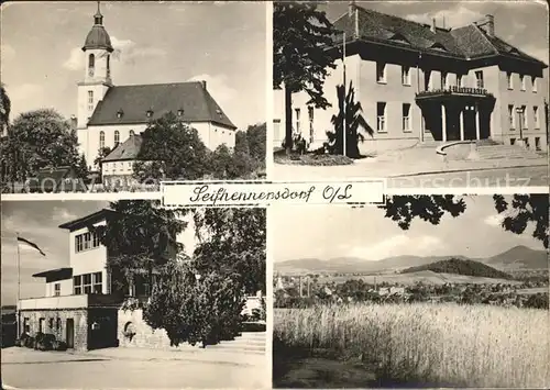 Seifhennersdorf Kirche Gasthaus Teilansicht / Seifhennersdorf /Goerlitz LKR