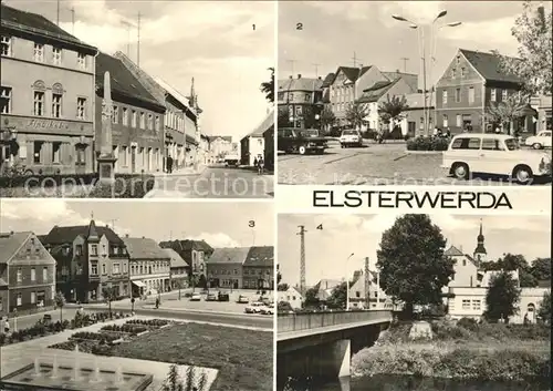Elsterwerda Postmeilensaeule Hauptstrasse und Marktplatz  / Elsterwerda /Elbe-Elster LKR