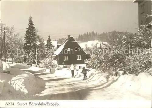 Baerenfels Erzgebirge Partie im Winter / Altenberg /Saechsische Schweiz-Osterzgebirge LKR