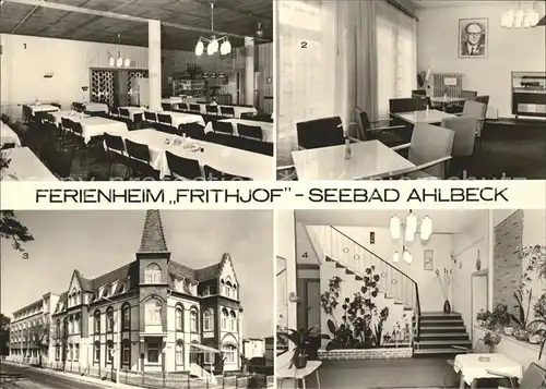 Ahlbeck Ostseebad Ferienheim Frithjof Speisesaal Klubraum  / Heringsdorf Insel Usedom /Ostvorpommern LKR