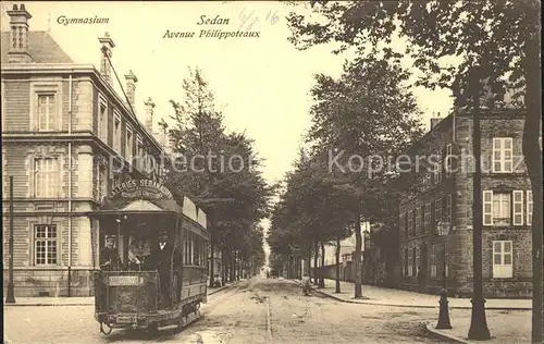 Sedan Ardennes Gymnasium Avenue Philippoteaux Tram Strassenbahn / Sedan /Arrond. de Sedan