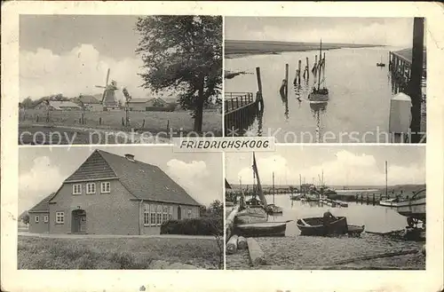 Friedrichskoog Nordseebad Windmuehle Hafen / Friedrichskoog /Dithmarschen LKR