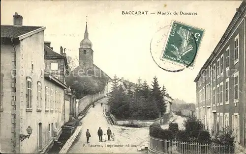 Baccarat Montee de Deneuvre Eglise Stempel auf AK / Baccarat /Arrond. de Luneville