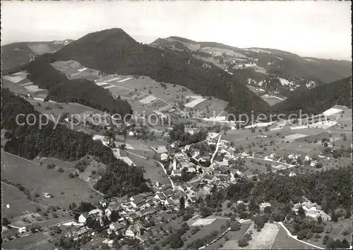 Langenbruck Basel Land mit Passwang und Kellenkoepfli Fliegeraufnahme / Langenbruck /Bz. Waldenburg