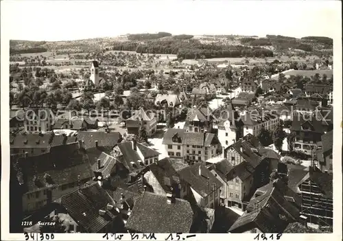 Sursee Blick ueber die Stadt / Sursee /Bz. Sursee