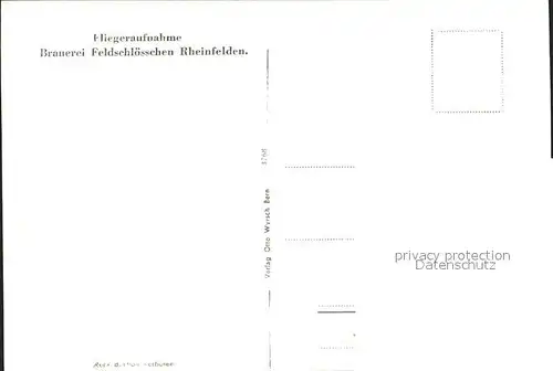 Rheinfelden AG Brauerei Feldschloesschen Fliegeraufnahme / Rheinfelden /Bz. Rheinfelden