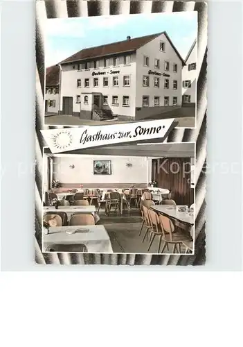Riedboehringen Gasthaus zur Sonne Gastraum / Blumberg /Schwarzwald-Baar-Kreis LKR