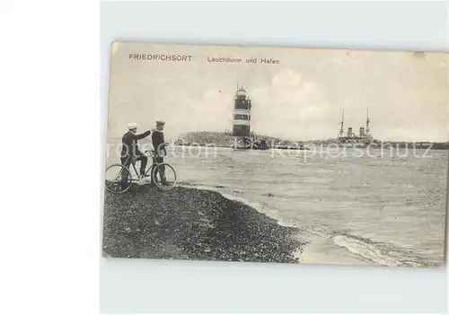 Friedrichsort Leuchtturm und Hafen Dampfer / Kiel /Kiel Stadtkreis