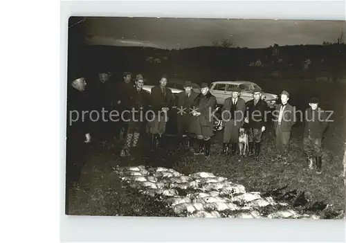 Fischingen Baden Treibjagd Erlegtes Wild / Fischingen /Loerrach LKR